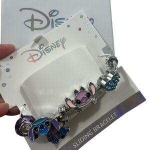 Disney
Stitch Fashion Charm Bracelet with Blue and Silver Tone Enamel Beads